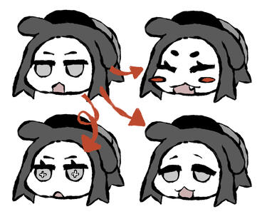 📌 requested changes to the base face, expression, props and etc.